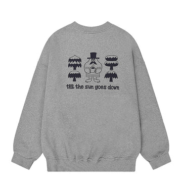 Kappy Yeti Fluff Sweat Shirt Gray - Parasol Store