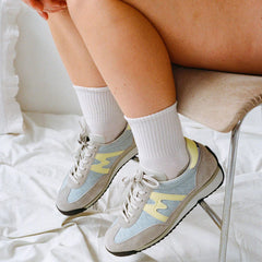 Karhu Womens Mestari Trainer Aqua Gray / Wax Yellow - Parasol Store