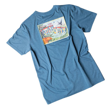 Kavu T-Shirt Post Out Steel Blue - Parasol Store