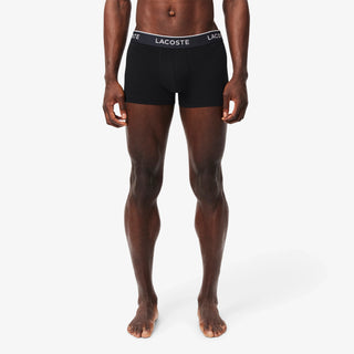 Lacoste 3-Pack Stretch Cotton Trunks Black / Blue / Dark Grey