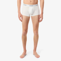 Lacoste 3-Pack Stretch Cotton Trunks Black / White / Grey Chine