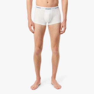 Lacoste 3-Pack Stretch Cotton Trunks Black / White / Grey Chine