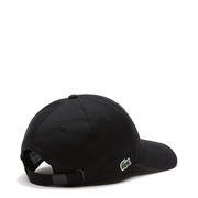 ​Lacoste Unisex Organic Cotton Twill Cap Black