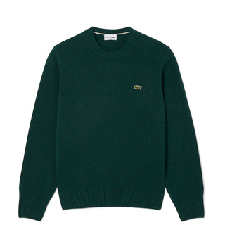 Lacoste Carded Wool Crew Neck Sweater Sinople Green - Parasol Store