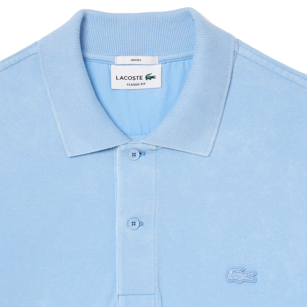 Lacoste Classic Fit L.12.12 Wash Effect Polo Shirt Pale Blue - Parasol Store