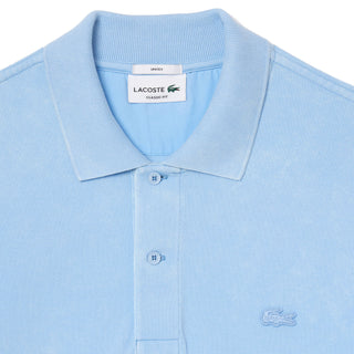Lacoste Classic Fit L.12.12 Wash Effect Polo Shirt Pale Blue - Parasol Store