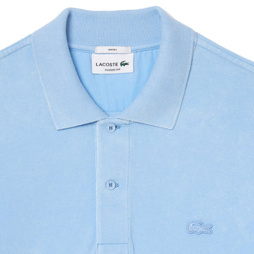 Lacoste Classic Fit L.12.12 Wash Effect Polo Shirt Pale Blue - Parasol Store