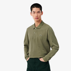 Lacoste Classic Fit Long Sleeved L.12.12 Polo Shirt Khaki Green