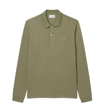 Lacoste Classic Fit Long Sleeved L.12.12 Polo Shirt Khaki Green