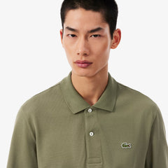 Lacoste Classic Fit Long Sleeved L.12.12 Polo Shirt Khaki Green