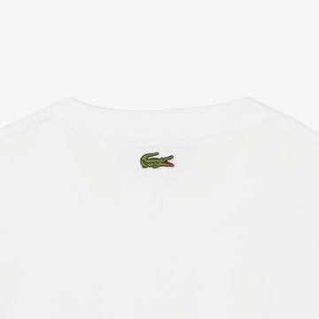 Lacoste Classic Fit Printed Cotton T-Shirt White