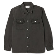 Lacoste Coloured Denim Classic Collar Overshirt  Eco Noir - Parasol Store