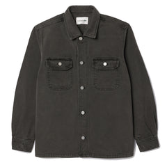 Lacoste Coloured Denim Classic Collar Overshirt  Eco Noir - Parasol Store