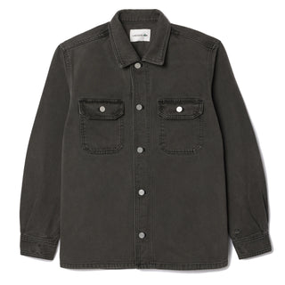 Lacoste Coloured Denim Classic Collar Overshirt  Eco Noir - Parasol Store