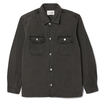 Lacoste Coloured Denim Classic Collar Overshirt  Eco Noir - Parasol Store
