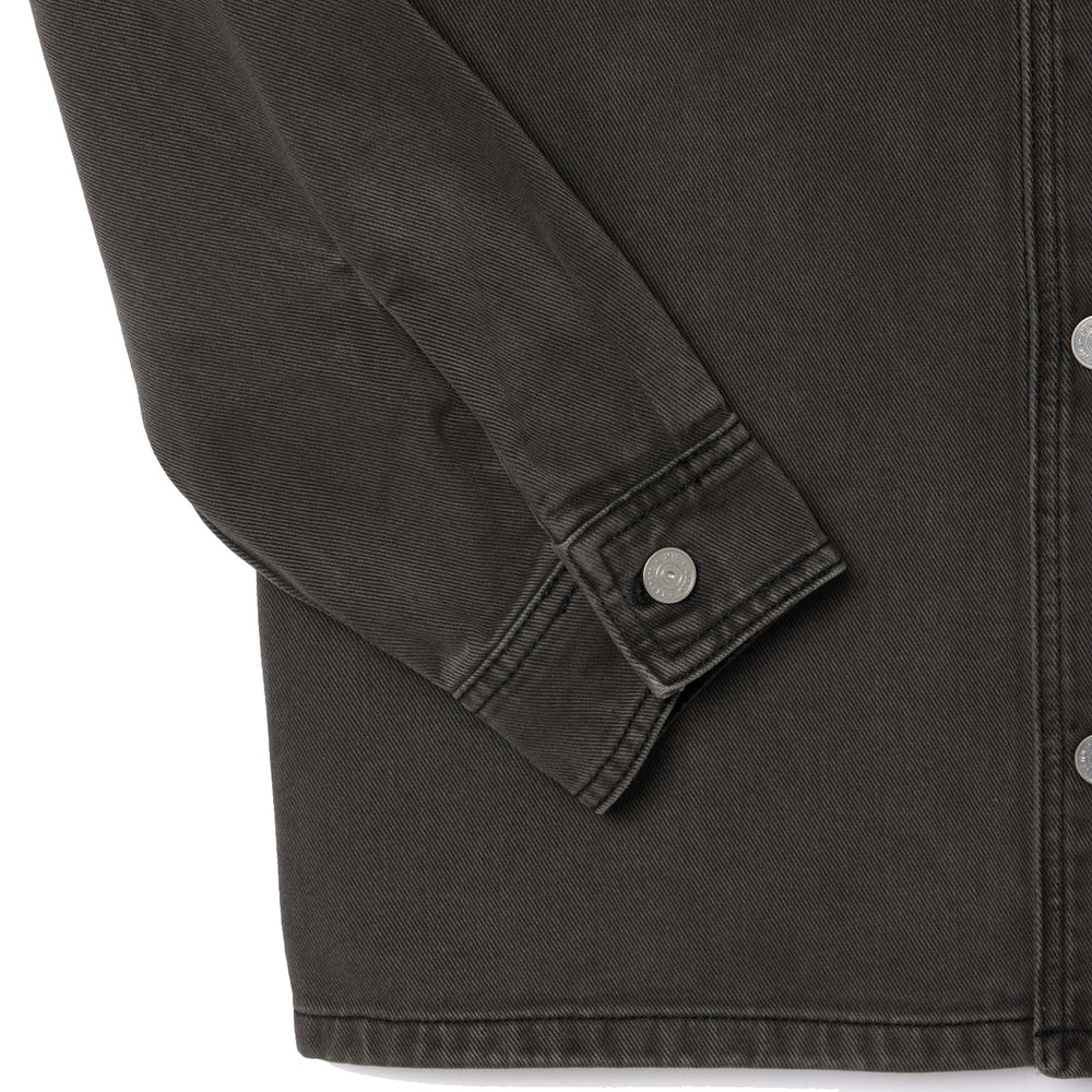 Lacoste Coloured Denim Classic Collar Overshirt  Eco Noir - Parasol Store