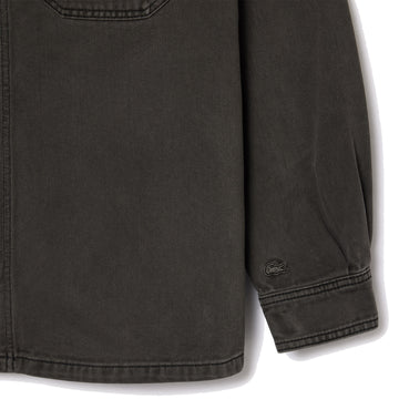 Lacoste Coloured Denim Classic Collar Overshirt  Eco Noir - Parasol Store