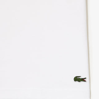 Lacoste Cotton Jersey Signature Print T-Shirt White - Parasol Store
