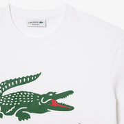Lacoste Cotton Jersey Signature Print T-Shirt White - Parasol Store