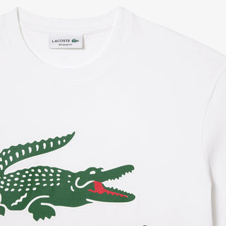 Lacoste Cotton Jersey Signature Print T-Shirt White - Parasol Store