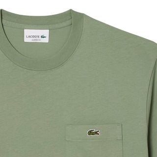 Lacoste Cotton T-Shirt with Breast Pocket Green