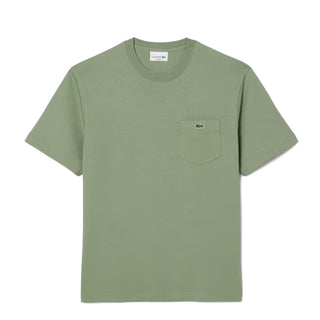 Lacoste Cotton T-Shirt with Breast Pocket Green