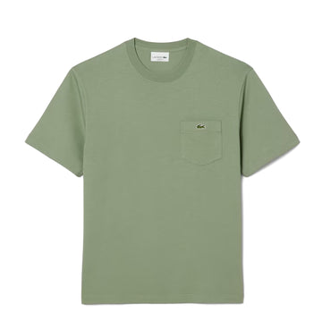 Lacoste Cotton T-Shirt with Breast Pocket Green
