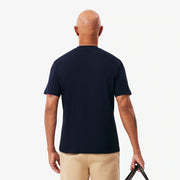 Lacoste Cotton T-Shirt with Breast Pocket Midnight Blue - Parasol Store