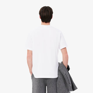 Lacoste Cotton T-Shirt with Breast Pocket White - Parasol Store