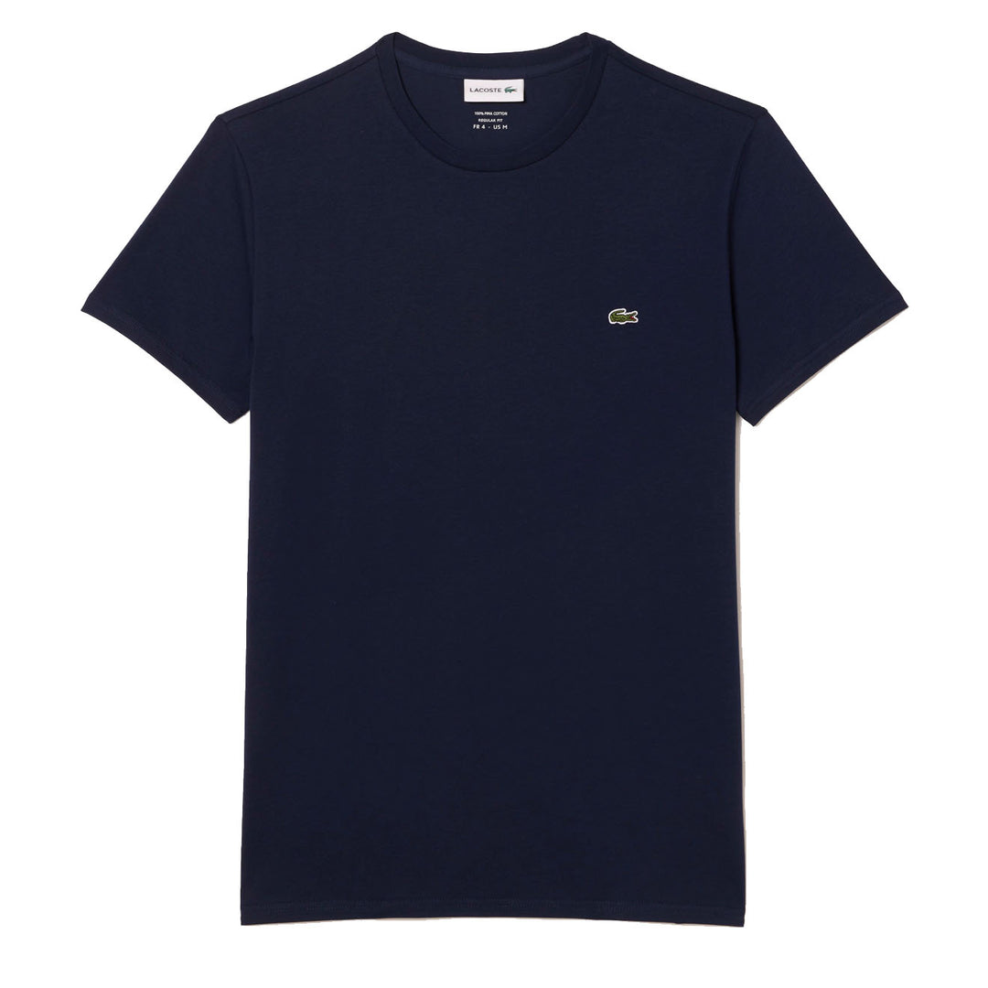 Lacoste Crew Neck Pima Cotton T-Shirt Navy Blue - Parasol Store