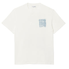 Lacoste Crocodile Blur Graffiti S/S Tee Flour / Limestone - Parasol Store