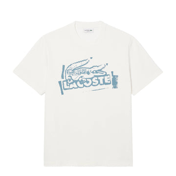 Lacoste Crocodile Graffiti S/S Tee White
