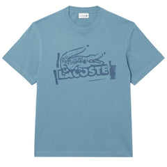 Lacoste Crocodile Graffiti S/S Tee Blue - Parasol Store