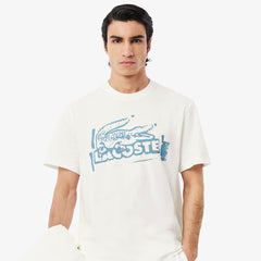 Lacoste Crocodile Graffiti S/S Tee White - Parasol Store