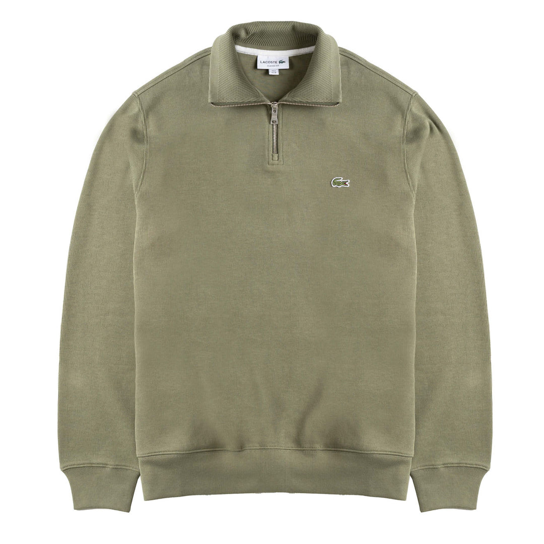 Lacoste Half Zip Sweatshirt Khaki Green - Parasol Store