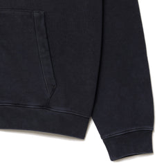 Lacoste Loose Fit Washed Effect Hoodie Black - Parasol Store