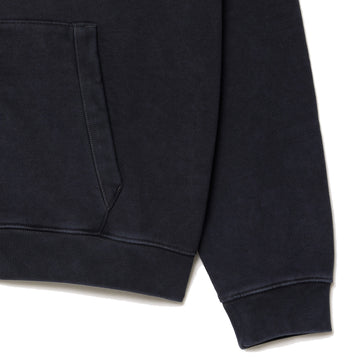 Lacoste Loose Fit Washed Effect Hoodie Black - Parasol Store