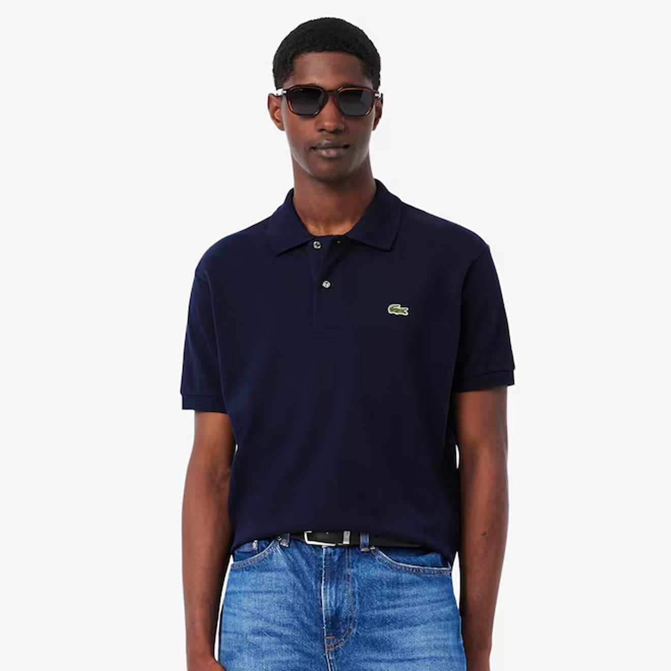 Lacoste Original L.12.12 Petit Pique Cotton Polo Shirt Midnight Blue - Parasol Store