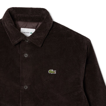 Lacoste Oversized Corduroy Overshirt Brown - Parasol Store