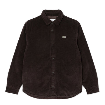 Lacoste Oversized Corduroy Overshirt Brown - Parasol Store