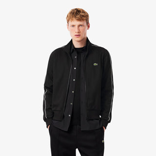Lacoste Paris Pique Zip Front Track Jacket Black