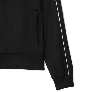 Lacoste Paris Pique Zip Front Track Jacket Black