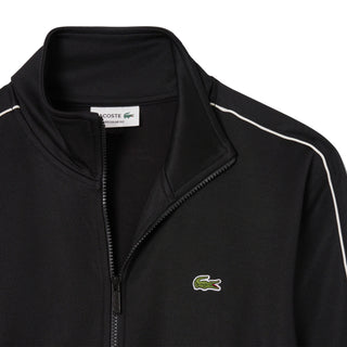 Lacoste Paris Pique Zip Front Track Jacket Black