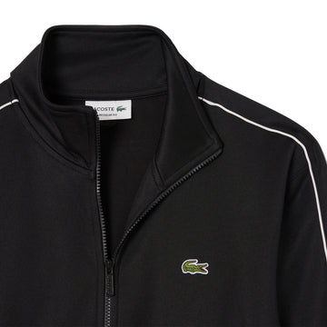 Lacoste Paris Pique Zip Front Track Jacket Black