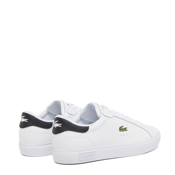 Lacoste Powercourt Leather Trainer White / Black - Parasol Store