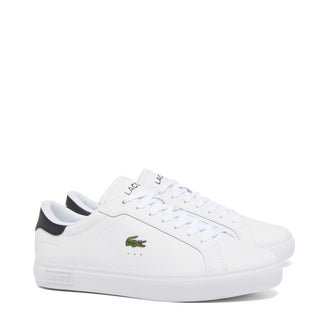 Lacoste Powercourt Leather Trainer White / Black - Parasol Store