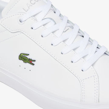 Lacoste Powercourt Leather Trainer White / White