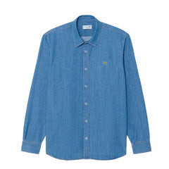 Lacoste Reg Fit Lightweight Denim Shirt Blue