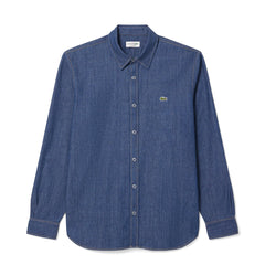 Lacoste Regular Fit Lightweight Denim Shirt Blue - Parasol Store