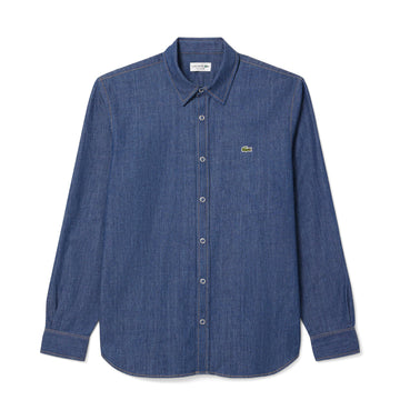 Lacoste Regular Fit Lightweight Denim Shirt Blue